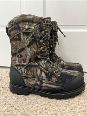 LaCrosse Brawny II 10" Mossy Oak Camo Waterproof Hunting Boots 800G Men's 8W